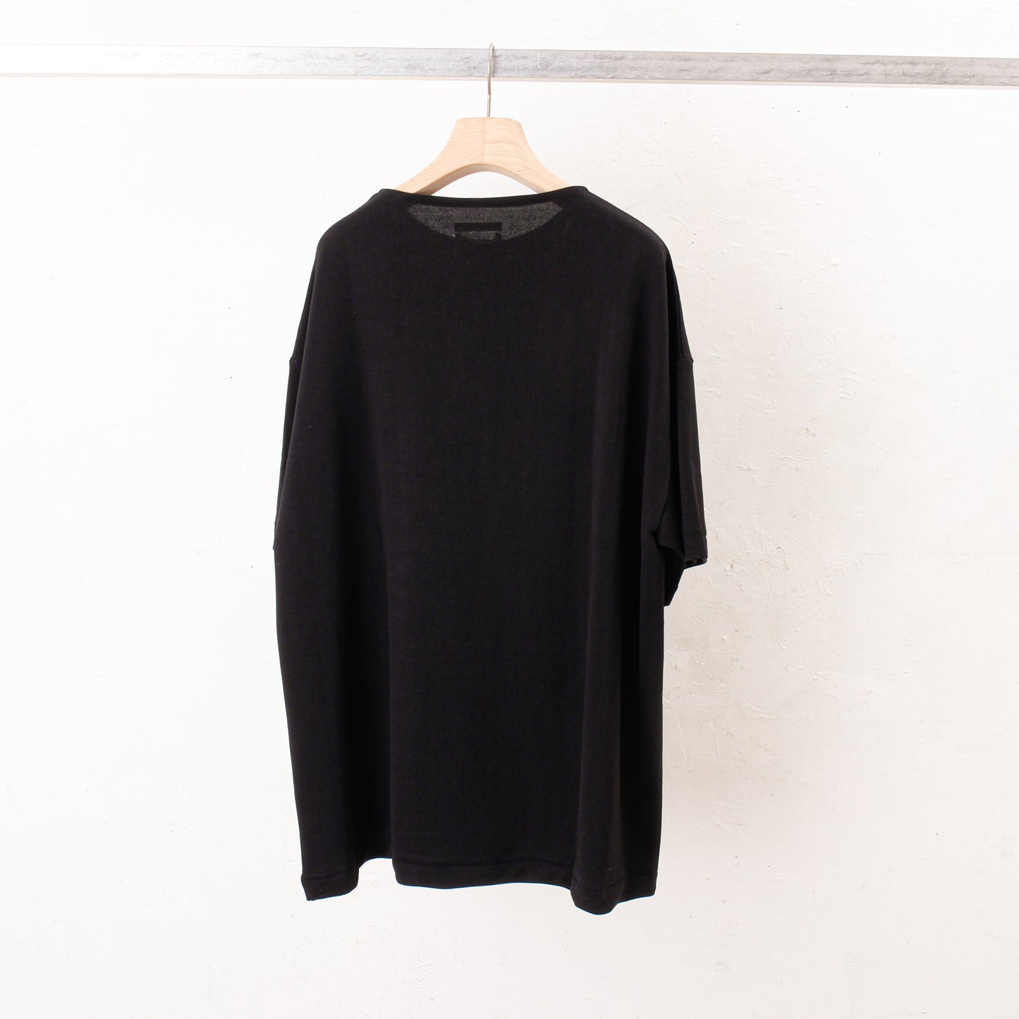 ten button short sleeve shirt  / black