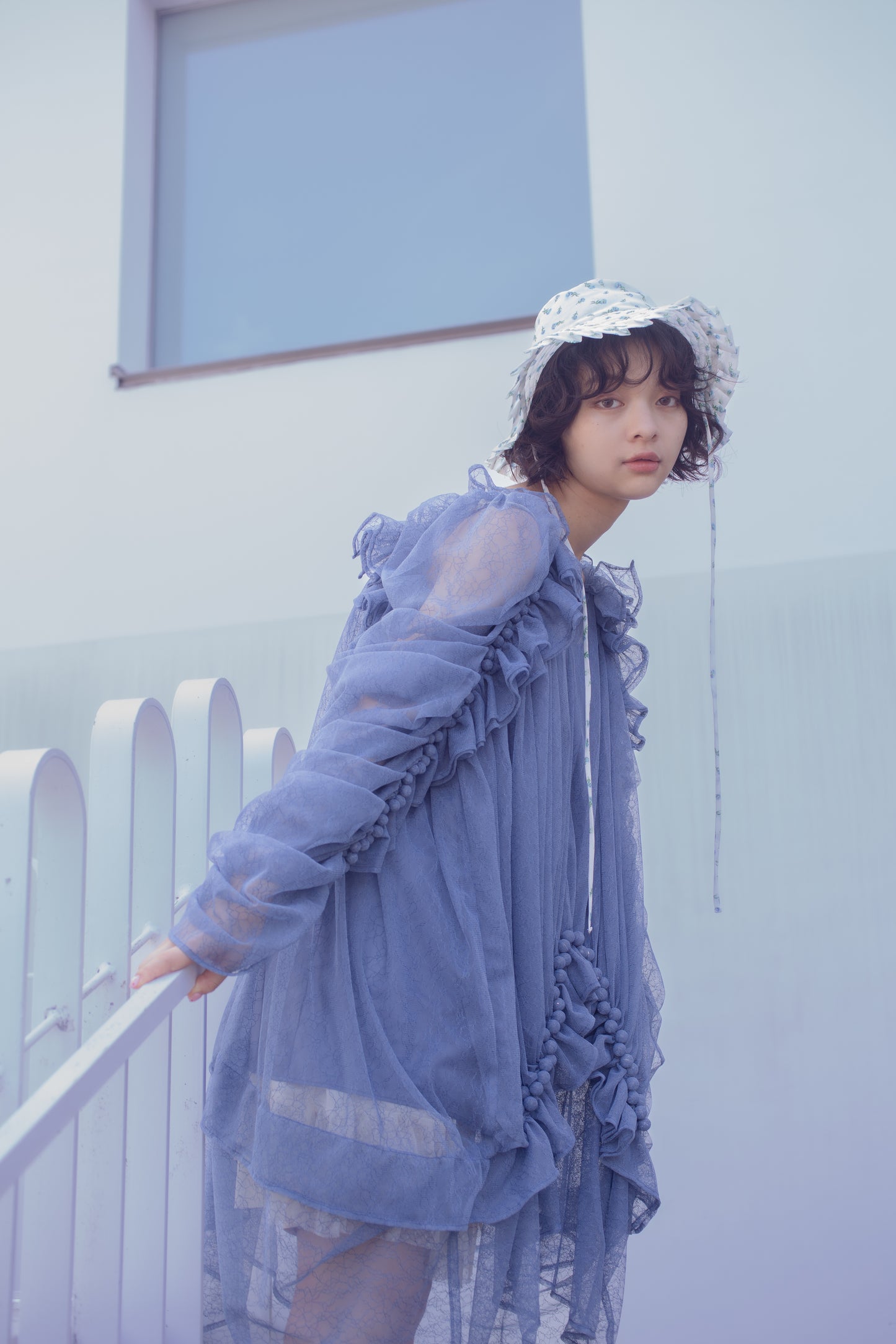 【custom order】natsumi osawa/papillon sleeve dress ※受注商品となります/9月2日(火）22:00締切となります