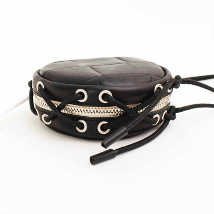 mini laceup circle bag / bk