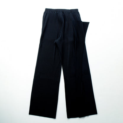 to do  /wave pleated panel pants / black