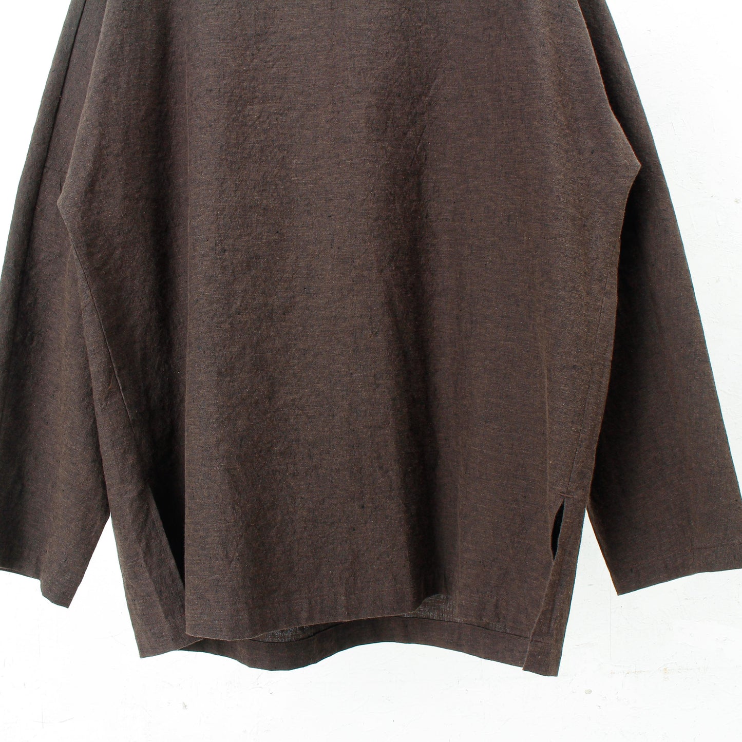 Linen cotton pullover / brown