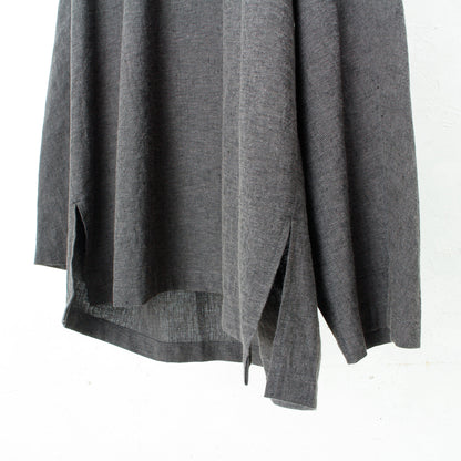 Linen cotton pullover / charcoal