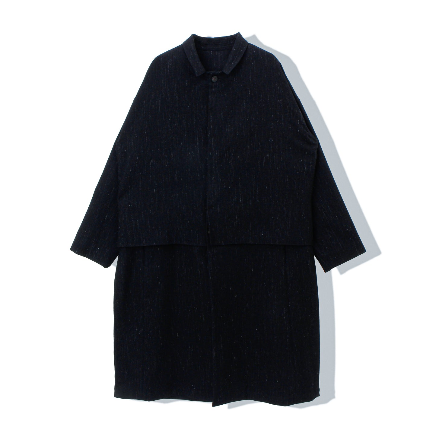 Cosmos Wool Flap Coat / black