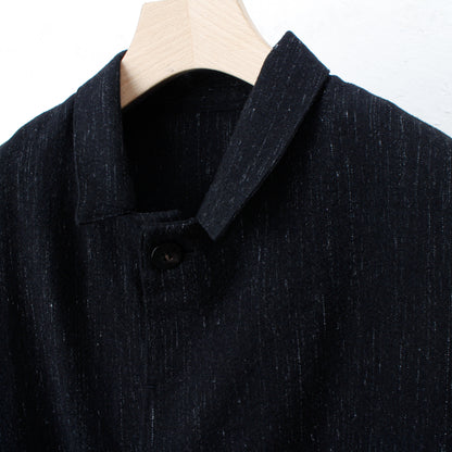 Cosmos Wool Flap Coat / black