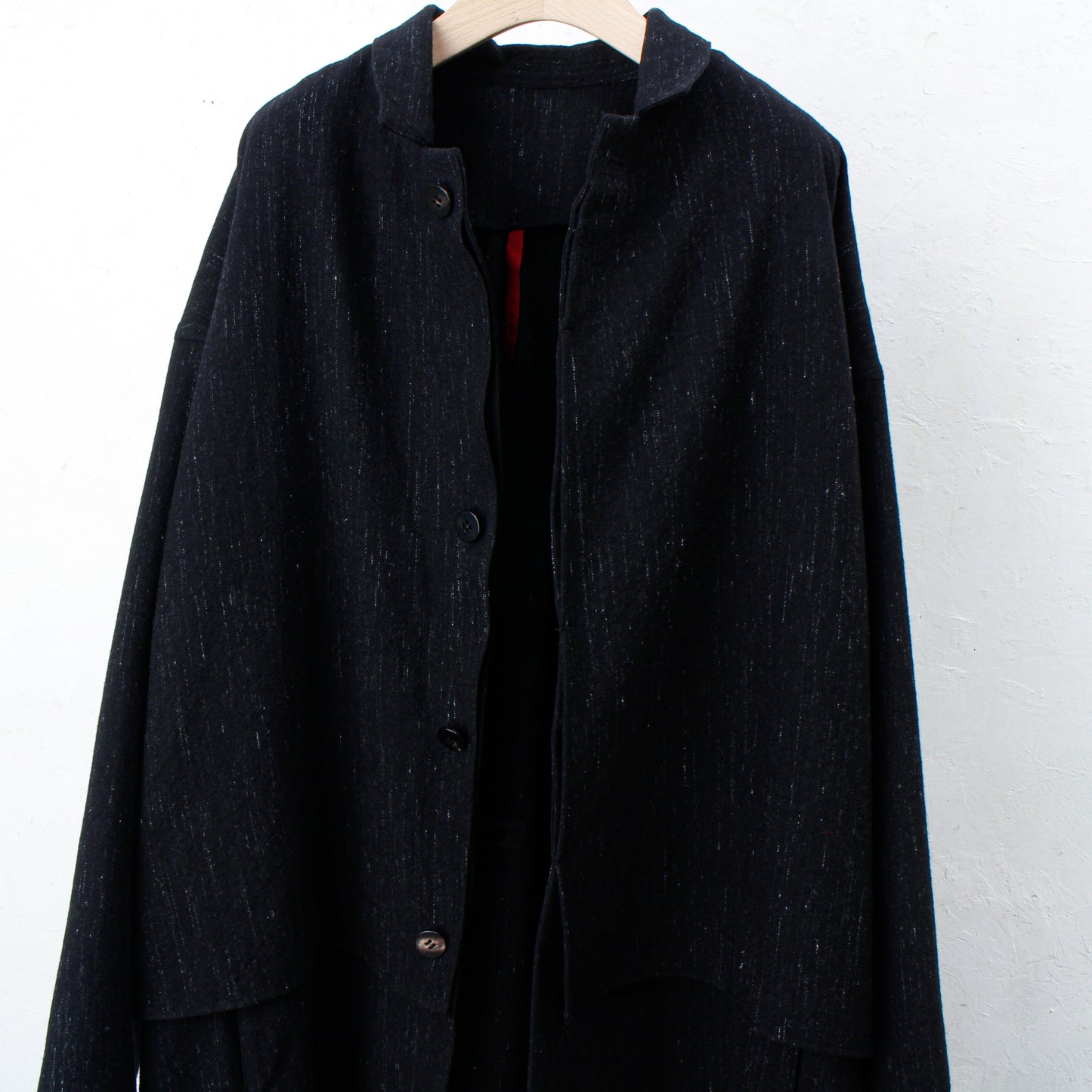 Cosmos Wool Flap Coat / black