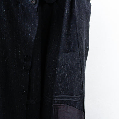 Cosmos Wool Flap Coat / black