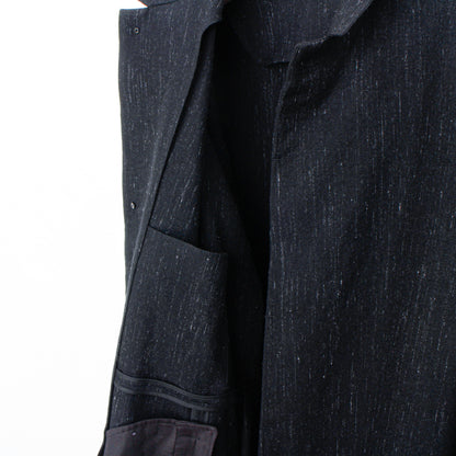 Cosmos Wool Flap Coat / black