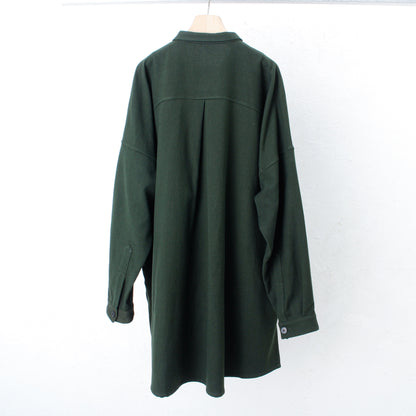 6ply KhadiCotton Pasted Cloth Shirt Coat /  KHAKI-GREEN