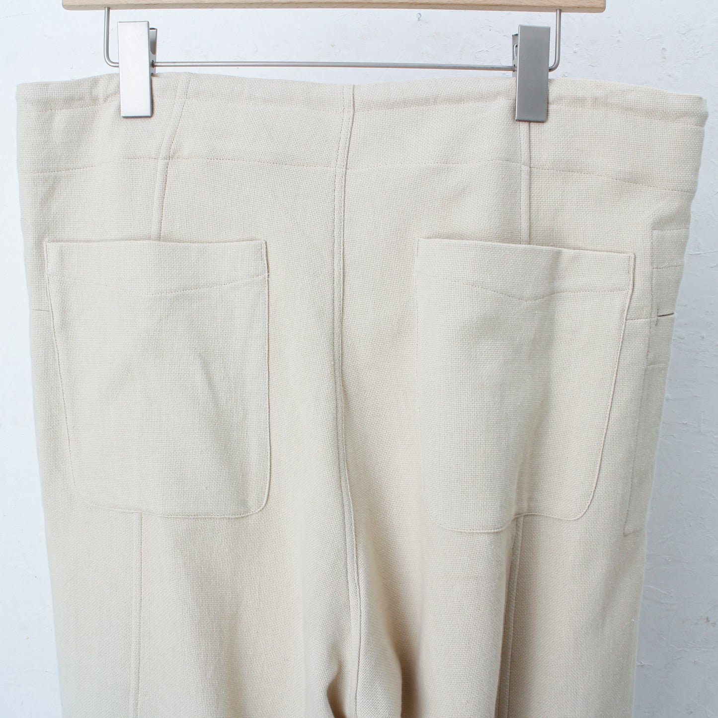6ply KhadiCotton Switching Wide Pants / off white