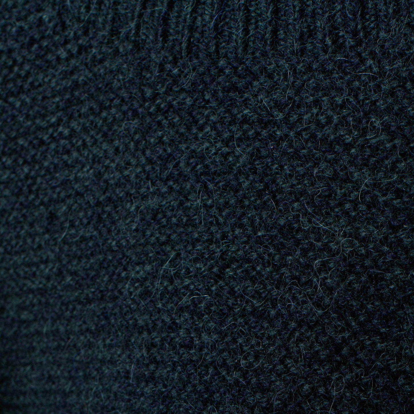 アルパカウールセーター/紺緑