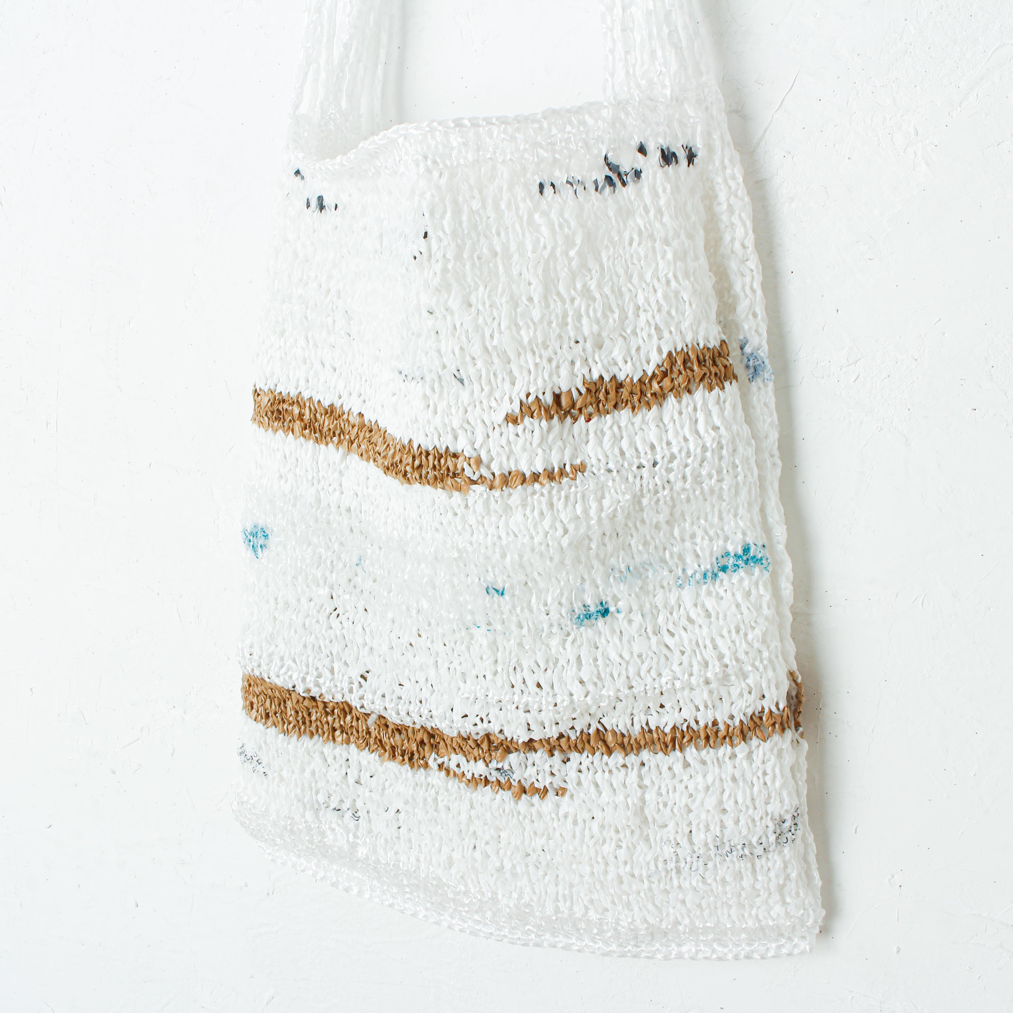 HAND KNIT PLASTIC BAG