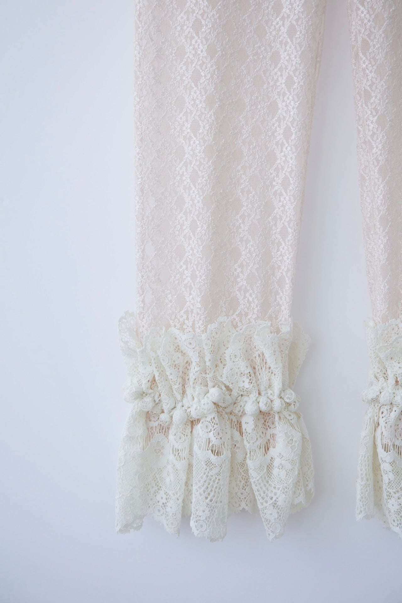 natsumi osawa/lace shibori pants #beige