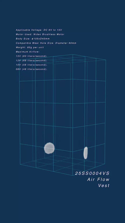 HIDESIGN / Air Flow Vest/ navy<br>※受注生産商品となります