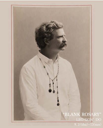 【LEO GON'DO】ROSARY Necklace No,10 BLACK BUTTON / LONG DROP