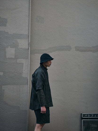 Ame-Storipe Half Pants /black